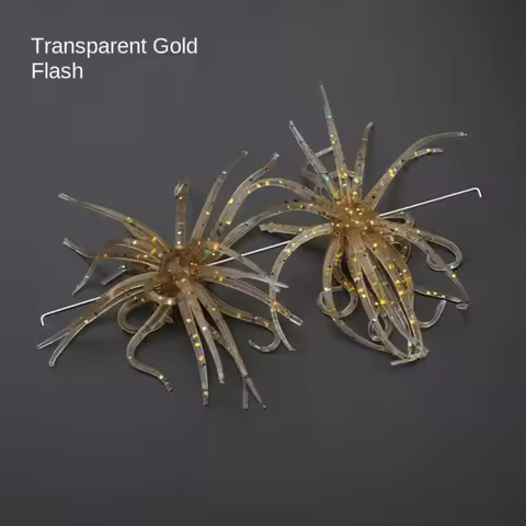 2PCS 2024 Dice Fishing Sea Urchin Lures TPE Silicone Worm Silicone Worm Lure Power Artificial Tackle