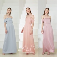 LALIT STUDIO Meya Dress Long Off-Shoulder Minimal Style Evening Well-Tailored IG Brand Party