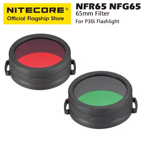 NITECORE NFR65 NFG65 Flashlight Filter 65mm Red Green Diffuser Len Adapter For P30i MH40S LED Flashl