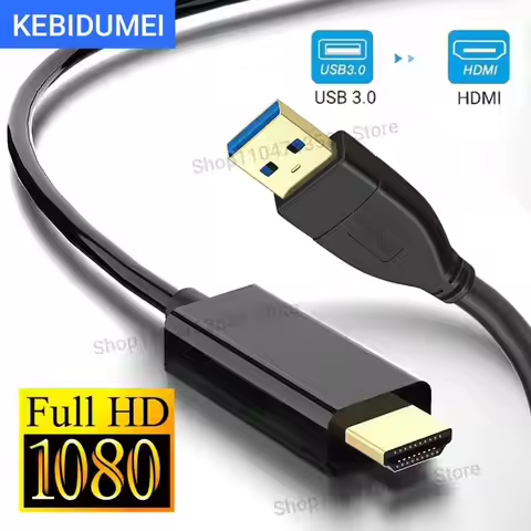 1.8M USB 3.0 To HDMI-compatible Cable USB 3.0 HDMI- Converter 1080P Projector Video Monitor Cable fo
