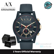 [Official Warranty] Armani Exchange AX1335 Men's Chronograph Blue Silicone Watch