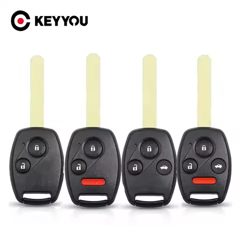 KEYYOU Free Shipping Key Case For Honda Accord Civic CRV Pilot Insight 2 2+1 3 3+1 4 Buttons Fob Rem