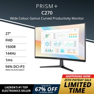 PRISM+ C270 | 27" 144Hz 1500R Curved Productivity Monitor [1920 x 1080]