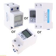weroyal Single Phase Energy Meter DIN-rail Type Kilowatt Hour kwh Voltage Power Consumption Counter 