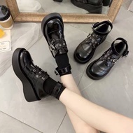 【AG138】Black Gothic Lolita High Cut Shoes
