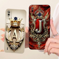 For Itel P33 Plus Casing Fashion Initial Letters Crown Soft Silicone Phone Back Cover For Itel P33 P