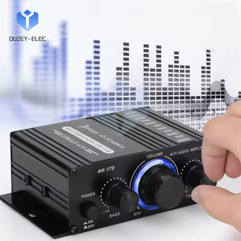 DC12V AK-170 Audio Amplifier Module Dual-channel HiFi Stereo Adjustable Preamplifier Board For Audio