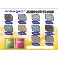 (Free Tools) Federal Paint 1 Liter 2K Epoxy Flake Waterproofing Coating For Tiles / Concrete