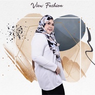 FS-3XL MUSLIMAH PLUS SIZE FLOWERY EMBROIDERY BLOUSE 6638