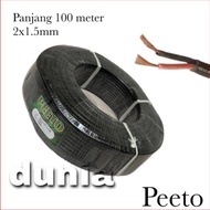 Audio speaker Cable 2x1.5 PEETO 100meter Thick Fiber