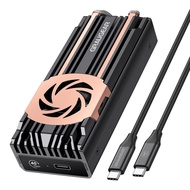GRAUGEAR 40Gbps M.2 NVMe SSD Enclosure, USB4 Aluminum External M2 Solid State Drive Enclosure with H