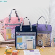 PERRY1 Book Storage Bag, Portable Handheld A4 File Organizer, Lightweight Waterproof Dustproof Zippe