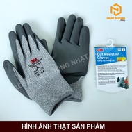 Găng tay bảo hộ 3M chống cắt cấp độ 3 phủ PU Bao tay lao động level 3 chống mài mòn xé rách tiêu chu