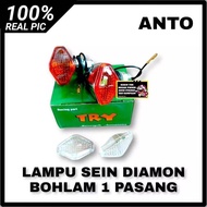 LAMPU SEIN DIAMOND RETENG DIAMON RITING DIAMOND LED DAN BOHLAM MEREK HELI BARS SET MANISAN CB DAN GL