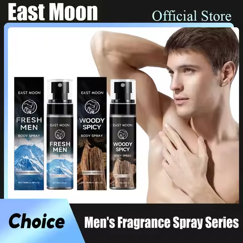 East Moon Sandalwood Men's Fragrance Spray Long Lasting Refreshing Aroma Reduce Sweat Odor Remove Un