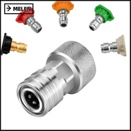 MELEN Garden Hose Adapter, 1/4 Inch High Pressure Power Washer Attachment,  Stainless Steel 3/4 GHT 