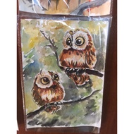 Room Painting Watercolor Hundred-Pound Paper Size 5 x7 cm.