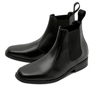[Customade Republic] 4cm Cowhide Squared Toe chelsea boots/ankle boots/men's boots/hegith-elevating/