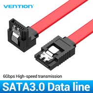 Vention สาย SATA 3.0 ไปยังฮาร์ดดิสก์ไดรฟ์ SSD HDD สายเคเบิลมุมขวา 90 องศา Sata 50cm