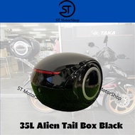 Alien Tail Box Siput Motorcycle Top Box Kotak Motor 35 Litre With Universal Tapak 35L Waterproof
