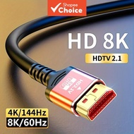HDTV 2.1 Cable for Computer and TV, Ultra HD Video Data Cable, Supports 8K@60Hz/4K@120Hz/2K@240Hz/10
