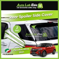 Perodua Ativa 2021 Rear Spoiler Side Cover (Chrome) (2pcs/set)