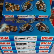 Sprocket Set spoket RK-M RKM Benelli RFS 150i R18i set rantai 15T 44 45 46 47 44T 45T 46T 47T Original High Quality