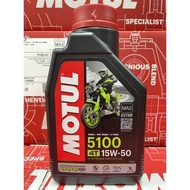 QR CODE} MOTUL 5100 15W50 / 10W40 Motorcycle Engine Oil 1L 100% ORIGINAL