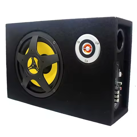 2025Car audio refitted 8-inch subwoofer car 12V shock active subwoofer with tweeter amplifier
