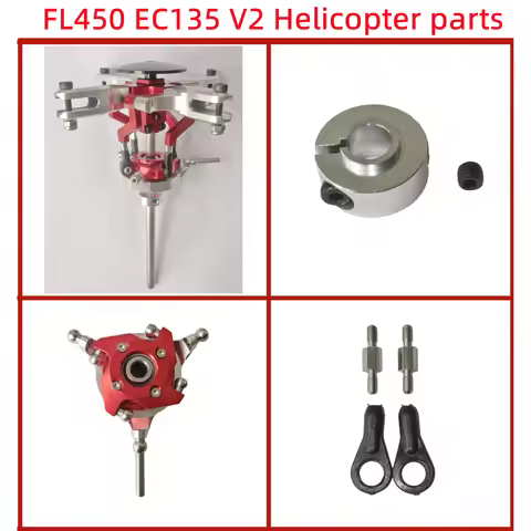 FLISHRC 450 EC135 V2 Four Rotor Head Helicopter Accessories Simulation RC Helicopter Parts