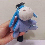 Disney Eeyore Baby Toy Rattle Sound Mini Stuffed Toys 10cm Soft Blue Donkey Stuffed Animal