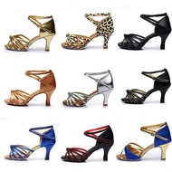 Women's Latin dance shoes, adult medium and high heel dance shoes, indoor Latin dance shoes