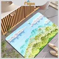 Myna | M Size 3D Anti Slip Bathroom Mat Kitchen Absorbent Carpet Foam Bilik Air Serap Karpet  硅藻泥地垫