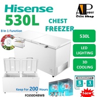 (FREE SHIPPING) Hisense  2 Doors Chest Freezer (530L) FC650D4BWB