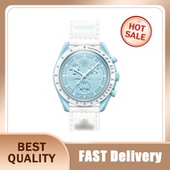 [ของแท้] นาฬิกา Mission to Uranus Joint Planet Series Sports Bioceramic กันน้ำ สีฟ้าอ่อน SO33L100 รั