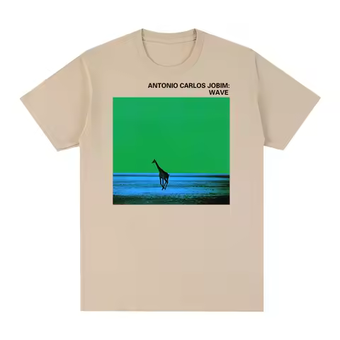 Wave ANTONIO CARLOS JOBIM Vintage t-shirt Bossa Nova Latin Jazz Stan Getz Joao Cotton Men T shirt Ne