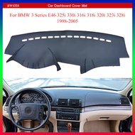 For BMW 3 Series E46 325i 330i 316i 318i 320i 323i 328i Suede Leather Dashmat Dashboard Cover Pad Da