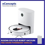 Free Xiaomi Powerbank 10000mAh + 24 months wty! Roidmi EVE Plus Robot Vacuum (Local set!)