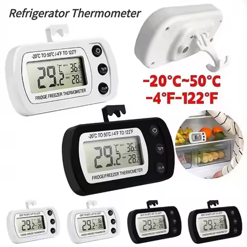 Fridge Thermometer With Hook Anti-Humidity Refrigerator Freezer Electric Digital Thermometer Tempera