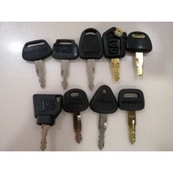 Execavator key sumitomo kobelco volvo jcb hitachi komatsu doosan sany caterpillar 9pcs each key get 