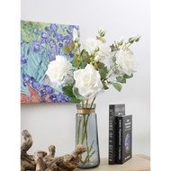 White rose branches, fake rose branches, white roses