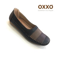 OXXO รองเท้าคัชชูส้นเตี้ย รองเท้าเพื่อสุขภาพหนังนิ่ม พี้นแบน หนังนิ่มมาก พี้นยางสั่งทำพิเศษ พี้นสูง1เซน X11001