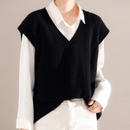 Áo len gile nữ len Cashmere siêu mềm mại giữ ấm co giãn mặc mùa thu đông mã VAA0478