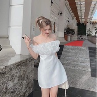 Luxury off-the-shoulder party Dress with ruffles Nila Dress mini dress off shoulder dress