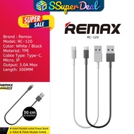 Remax Chaino Series RC-120 Mini Data Cable 30CM Short Powerbank Cable Fast Charging