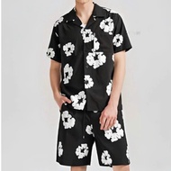 Denim Tears Cactus Tears Wreath T-Shirt/Denim Shorts, Men's Summer Set, PLV Men's short sleeve Shirt