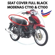 SEAT COVER MOTOR FULL BLACK SARUNG SEAT MOTOR MODENAS CT100 CT 100 CT110 CT 110