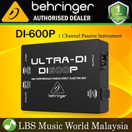 Behringer Ultra-DI DI-600P High Performance 1 Channel Passive Instrument Direct Box (DI600P DI600-P 