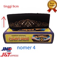 BLACK PILLAR MAS PECI WITH BATIK MOTIF NUMBER 4 HIGH QUALITY - BLACK KOPIAH NUMBER 4 - BLACK SONGKOK