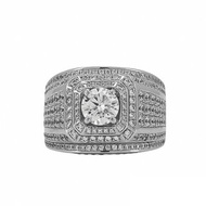 莫桑石 莫桑鑽 1-3克拉滿天星男仕鑽戒 台北門市 客製化訂製白金